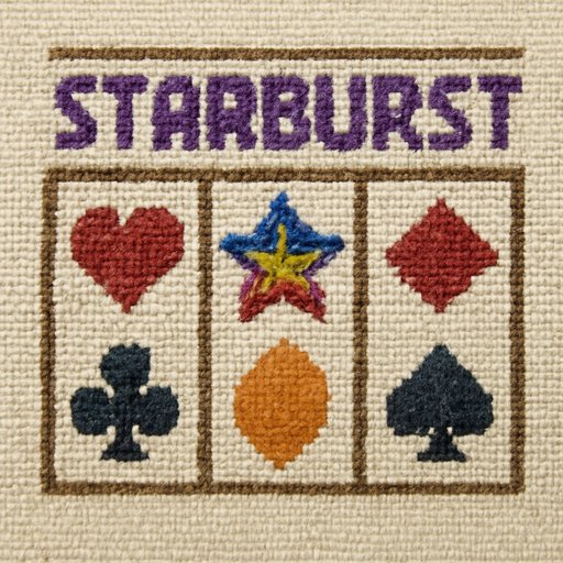 gbaji Starburst রঙিন স্লট ডিসপ্লে